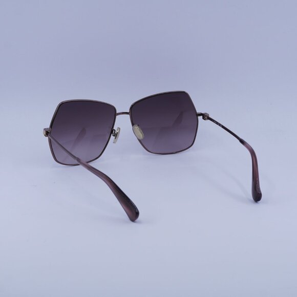 MaxMara MM0035-H 38T Sunglasses Bronze Geometric Frame, Bordeaux Lenses - Picture 6 of 11